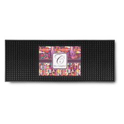 Abstract Music Rubber Bar Mat (Personalized)