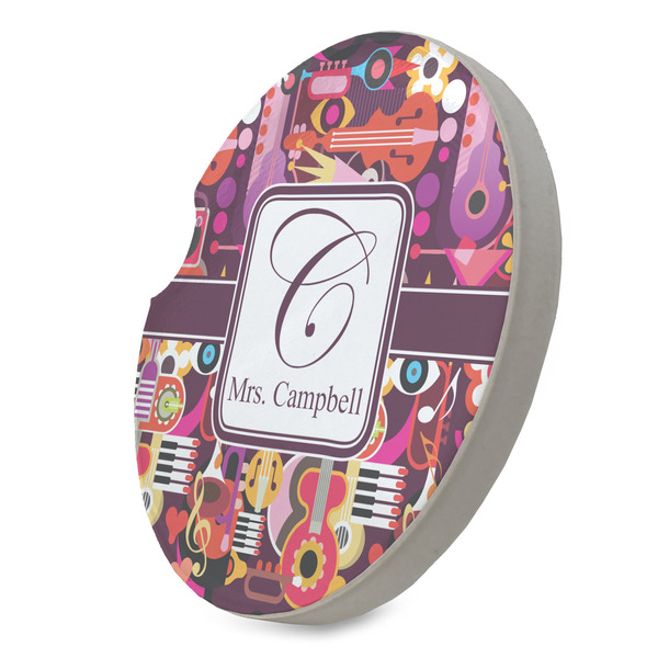 Abstract Music Sandstone Car Coaster - STANDING ANGLE