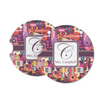 Abstract Music Sandstone Car Coasters (Personalized)