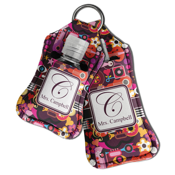 Abstract Music Sanitizer Holder Keychain - Both in Case (PARENT)