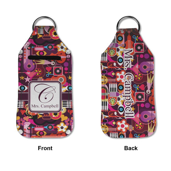 Abstract Music Sanitizer Holder Keychain - Large APPROVAL (Flat)