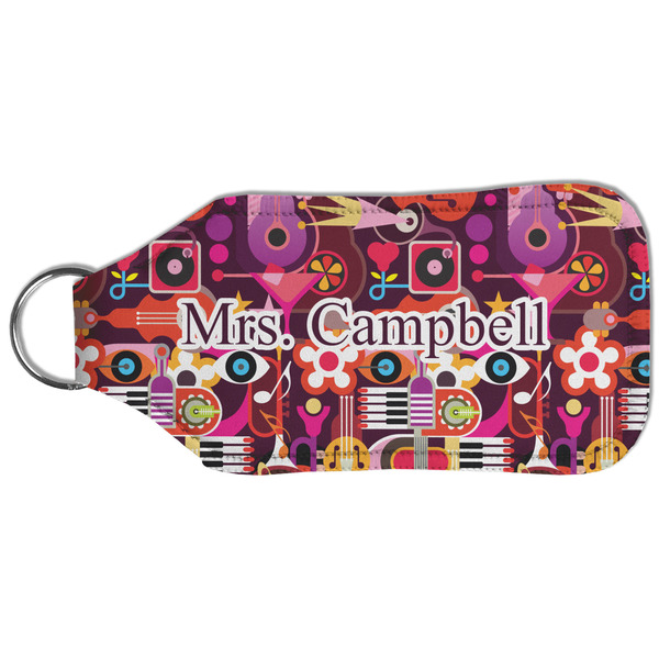 Abstract Music Sanitizer Holder Keychain - Large (Back)