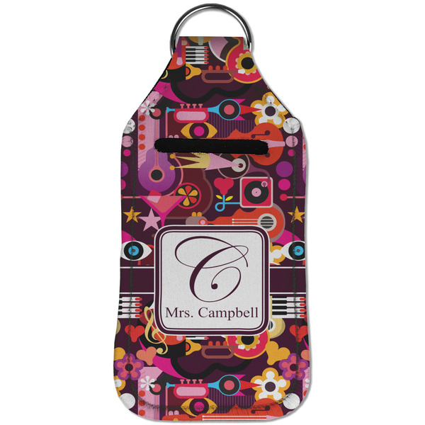 Abstract Music Sanitizer Holder Keychain - Large (Front)