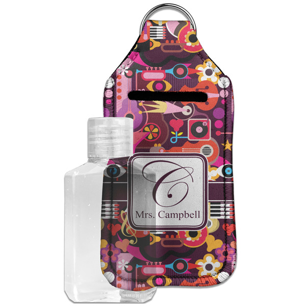 Custom Abstract Music Hand Sanitizer & Keychain Holder - Large (Personalized)