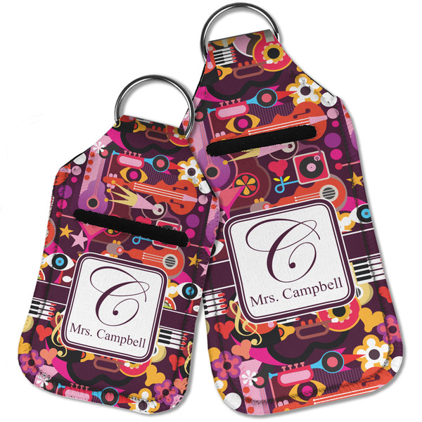 Abstract Music Sanitizer Holder Keychain - Parent Main