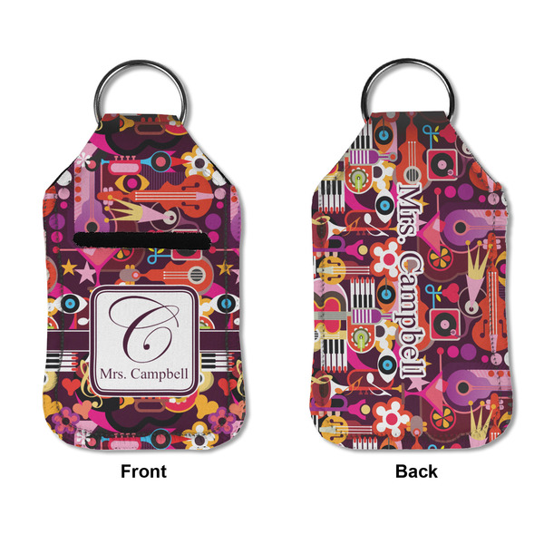 Abstract Music Sanitizer Holder Keychain - Small APPROVAL (Flat)