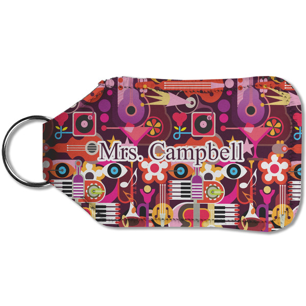 Abstract Music Sanitizer Holder Keychain - Small (Back)