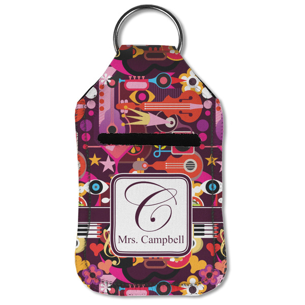 Abstract Music Sanitizer Holder Keychain - Small (Front Flat)