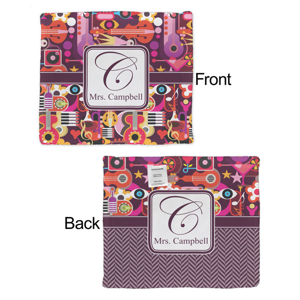 Abstract Music Security Blanket - Front & Back View