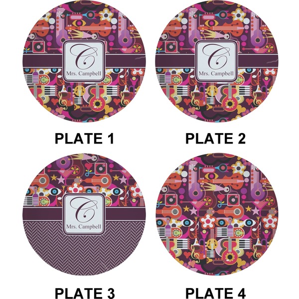 Abstract Music Set of Appetizer / Dessert Plates (Approval)