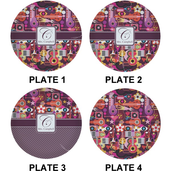 Abstract Music Set of Lunch / Dinner Plates (Approval)