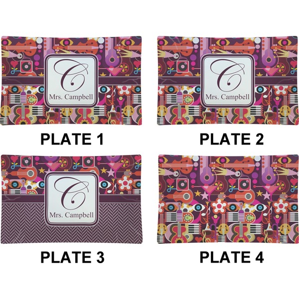 Abstract Music Set of Rectangular Dinner Plates (Approval)