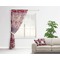 Abstract Music Sheer Curtain With Window and Rod - in Room Matching Pillow