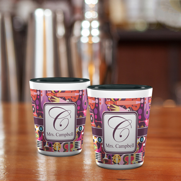 Abstract Music Shot Glass - Two Tone - LIFESTYLE