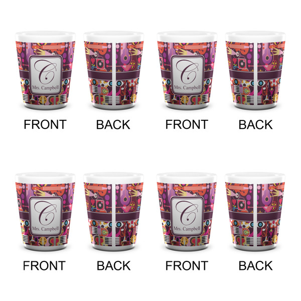 Abstract Music Shot Glass - White - Set of 4 - APPROVAL
