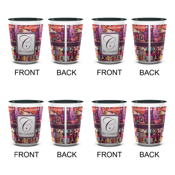 Abstract Music Shot Glassess - Two Tone - Set of 4 - APPROVAL