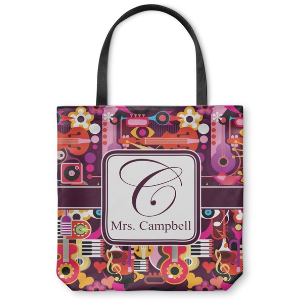 Custom Abstract Music Canvas Tote Bag (Personalized)