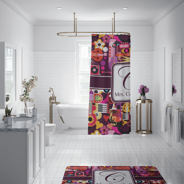 Abstract Music Shower Curtain - Custom Size