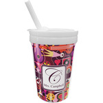 Abstract Music Sippy Cup with Straw (Personalized)