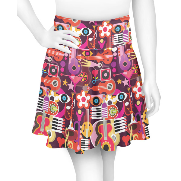 Custom Abstract Music Skater Skirt