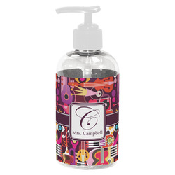 Abstract Music Plastic Soap / Lotion Dispenser (8 oz - Small - White) (Personalized)