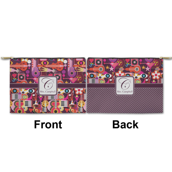 Abstract Music Small Zipper Pouch Approval (Front and Back)