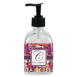 Abstract Music Glass Soap & Lotion Bottle - Single Bottle (Personalized)