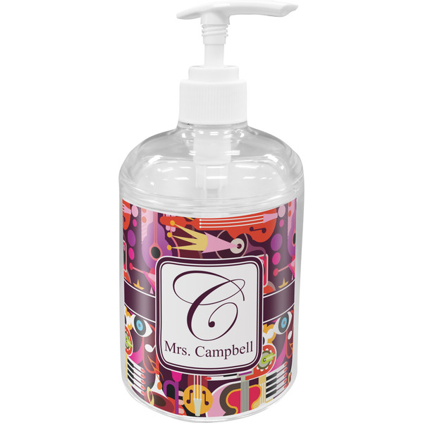 Custom Abstract Music Acrylic Soap & Lotion Bottle (Personalized)