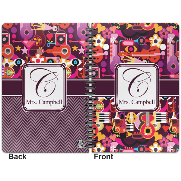 Abstract Music Spiral Journal 7 x 10 - Apvl