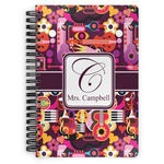 Abstract Music Spiral Notebook (Personalized)