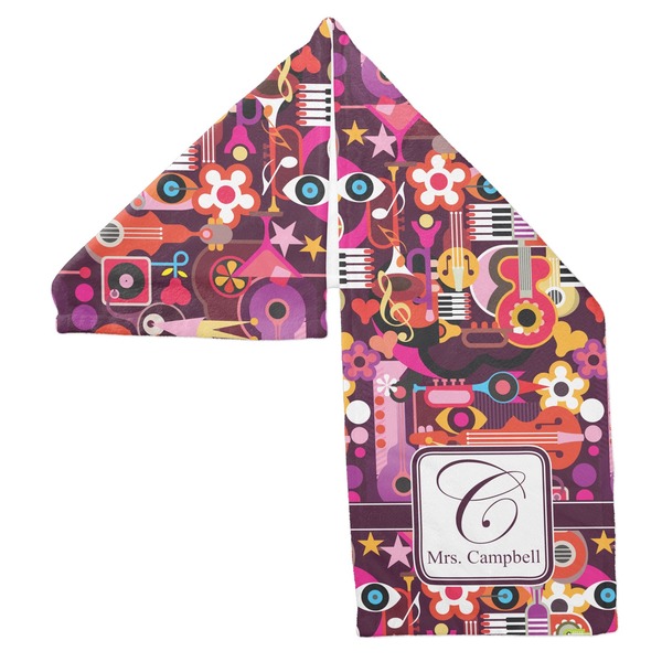 Abstract Music Sports Towel Folded - Both Sides Showing