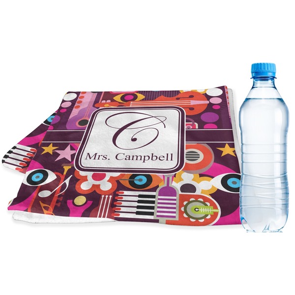 Custom Abstract Music Sports & Fitness Towel (Personalized)