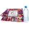 Abstract Music Sports Towel Folded with Water Bottle