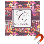 Abstract Music Square Car Magnet - 10" (Personalized)