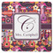 Abstract Music Square Rubber Backed Coaster (Personalized)