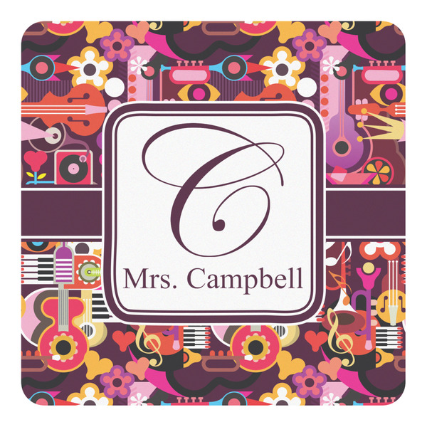 Custom Abstract Music Square Decal (Personalized)