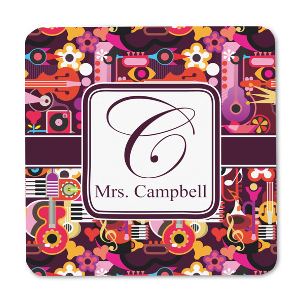 Abstract Music Square Fridge Magnet - FRONT