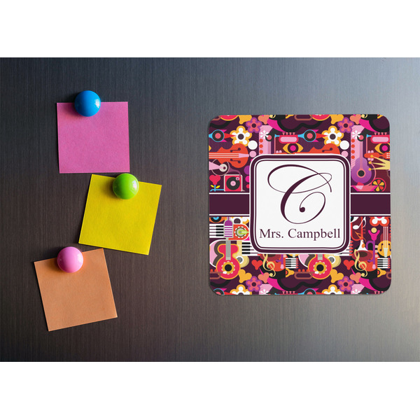 Abstract Music Square Fridge Magnet - LIFESTYLE