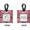 Abstract Music Square Luggage Tag (Front + Back)