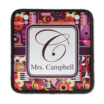 Abstract Music Iron On Square Patch w/ Name and Initial