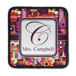 Abstract Music Iron On Square Patch w/ Name and Initial