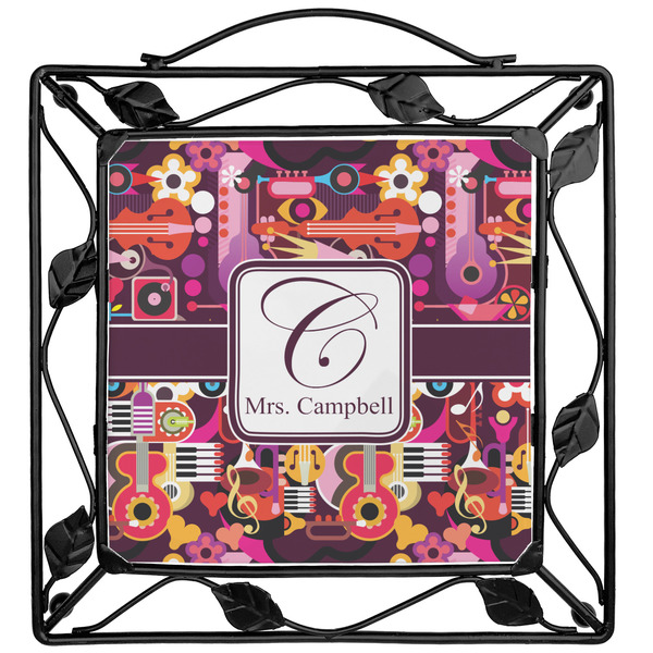 Custom Abstract Music Square Trivet (Personalized)