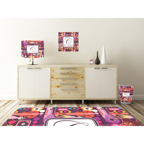 Abstract Music Square Wall Decal Wooden Desk