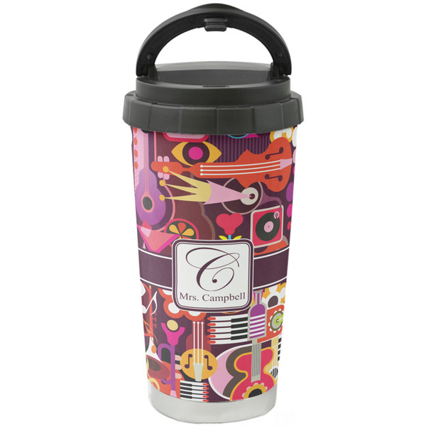 Custom Abstract Music Stainless Steel Coffee Tumbler (Personalized)