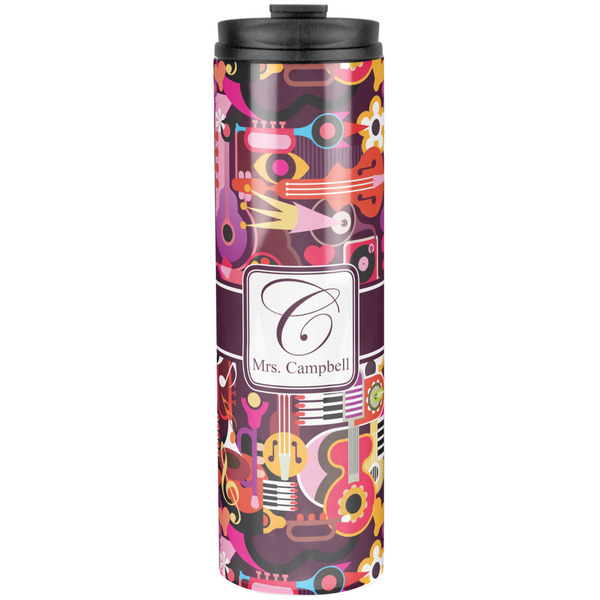 Custom Abstract Music Stainless Steel Skinny Tumbler - 20 oz (Personalized)