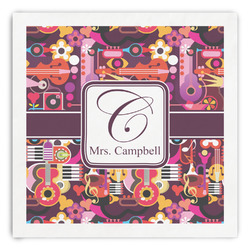 Abstract Music Paper Dinner Napkins (Personalized)