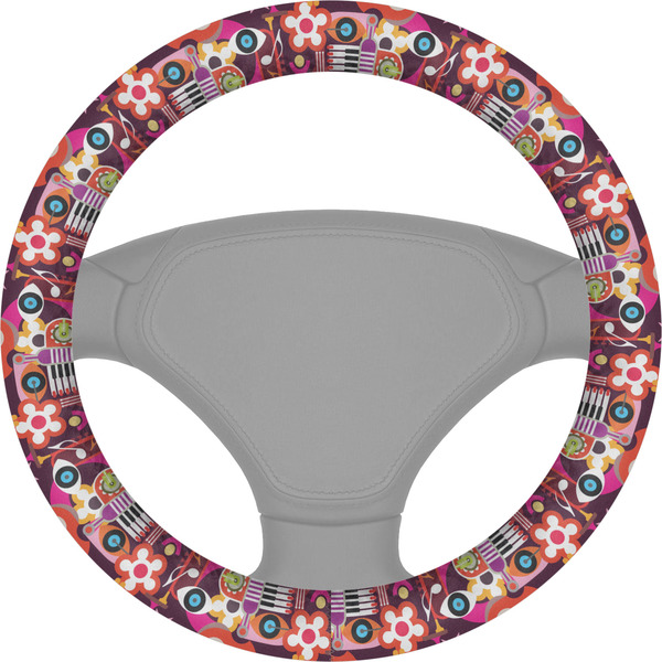 Custom Abstract Music Steering Wheel Cover