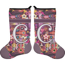 Abstract Music Holiday Stocking - Double-Sided - Neoprene (Personalized)