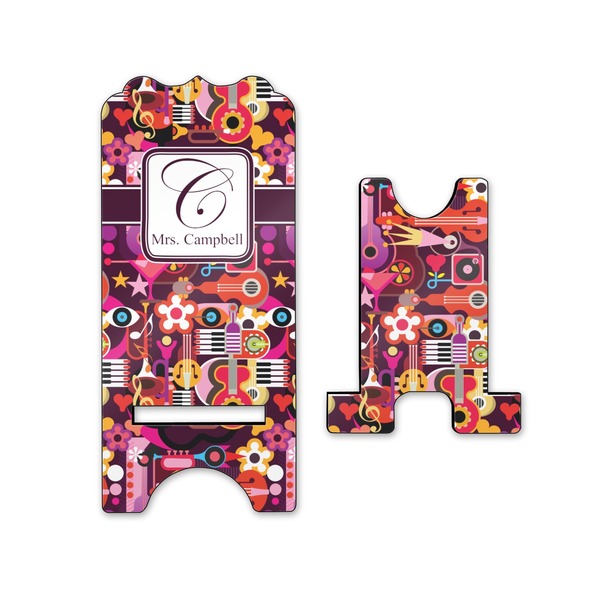 Abstract Music Stylized Phone Stand - Front & Back - Small