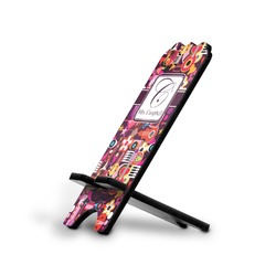 Abstract Music Stylized Cell Phone Stand - Small w/ Name and Initial